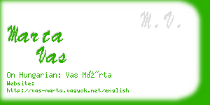 marta vas business card